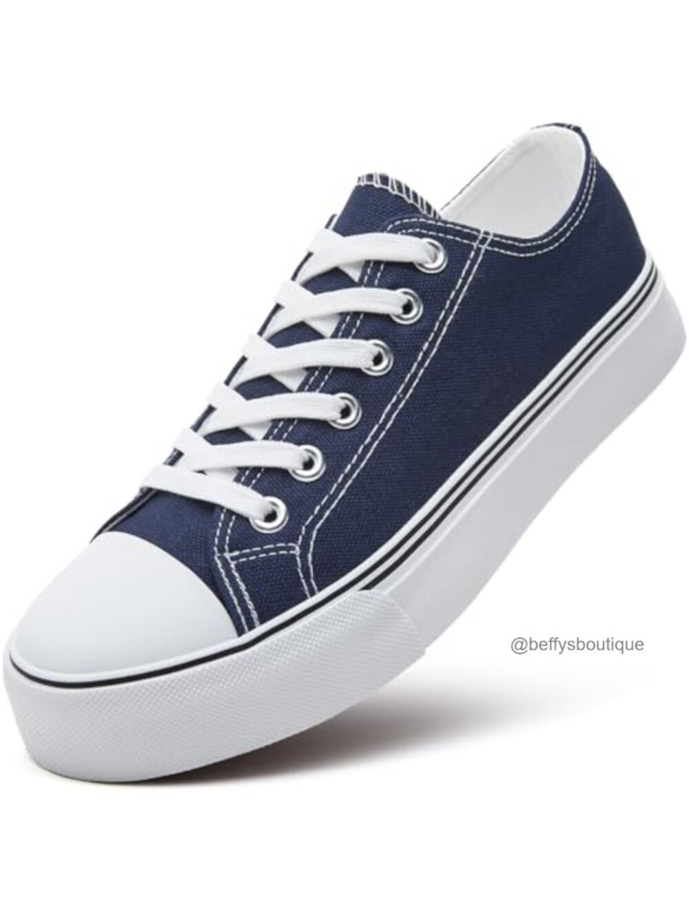 Womens Canvas Sneakers Low Top Lace Up Tennis Shoes Memory Foam Comfort